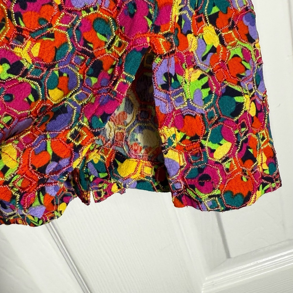 John Mark Embroidered‎ Button Front Blouse PL Pet… - image 6